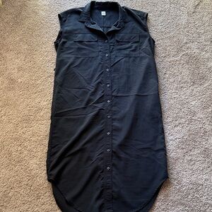 GAP Charcoal Button-Up Dress